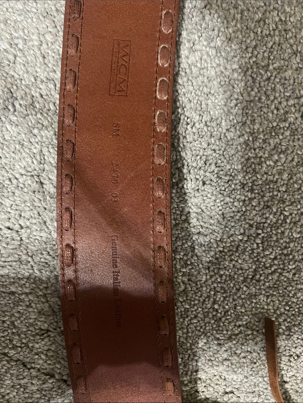 Vintage WCM New York Genuine Italian Leather Fringe Belt